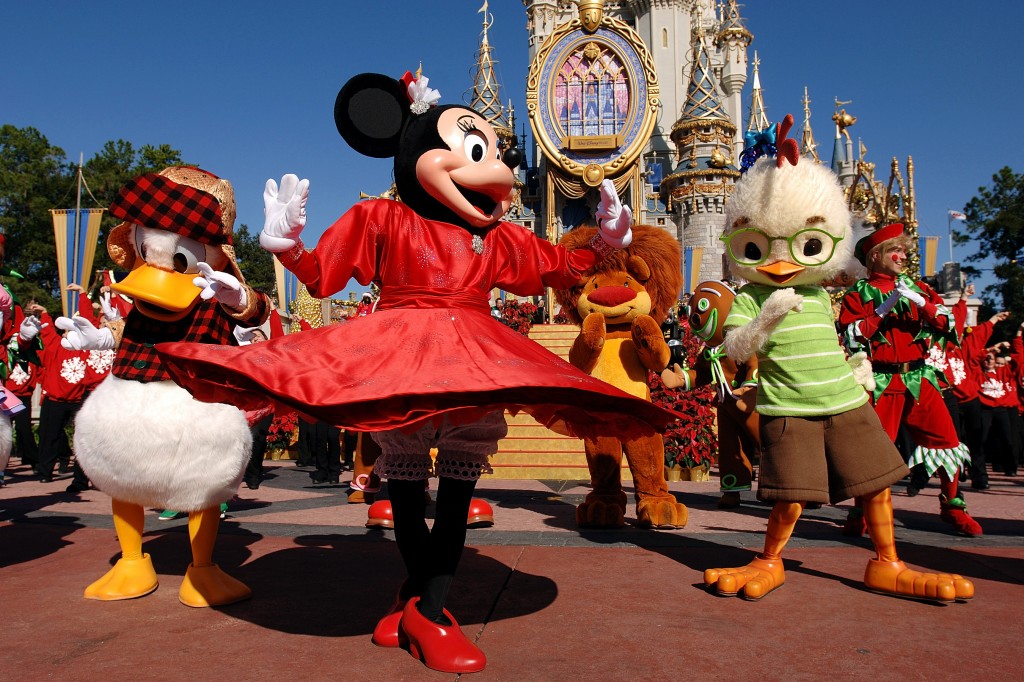 Minnie Mouse at Christmas in Walt Disney World